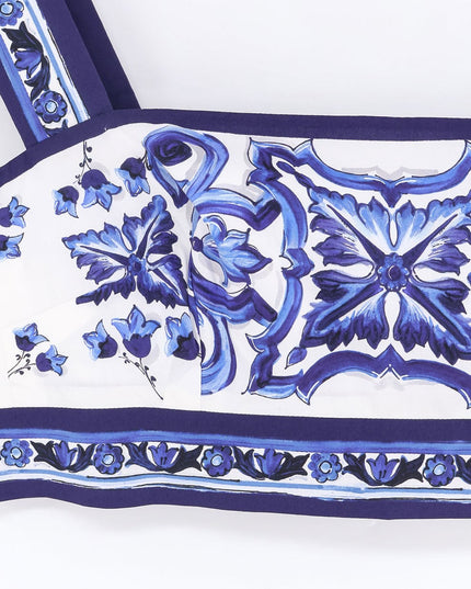 Cotton top with Maiolica print