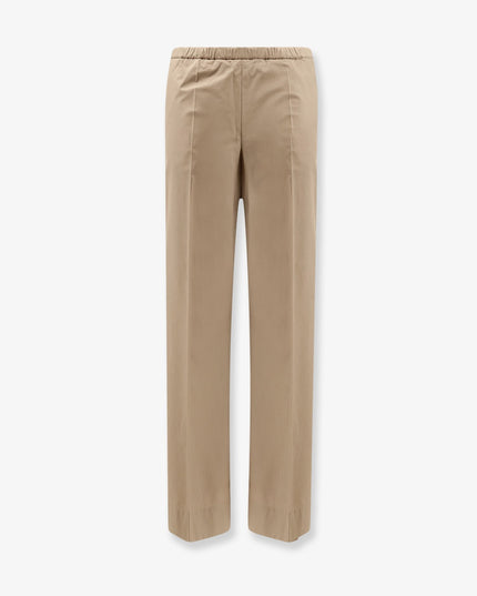 Cotton trousers with logo patch