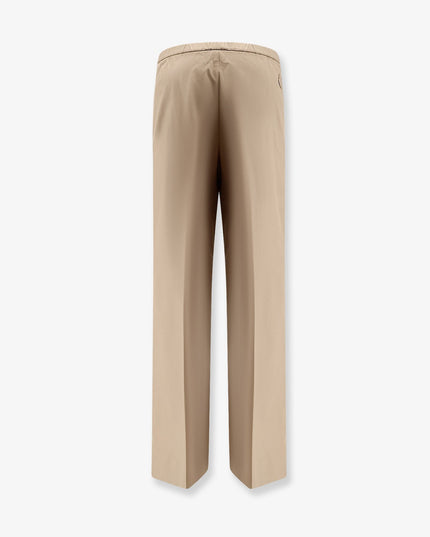 Cotton trousers with logo patch