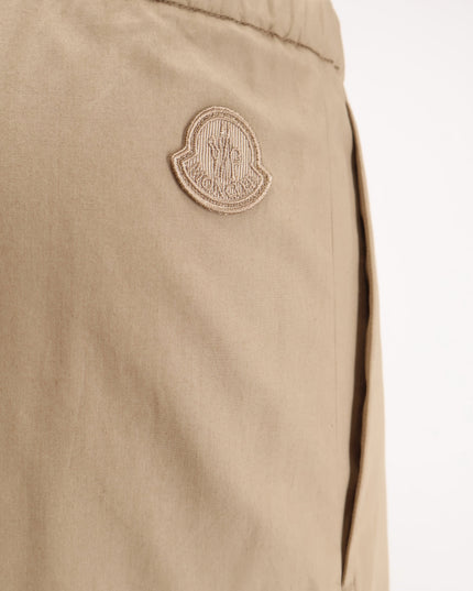 Cotton trousers with logo patch