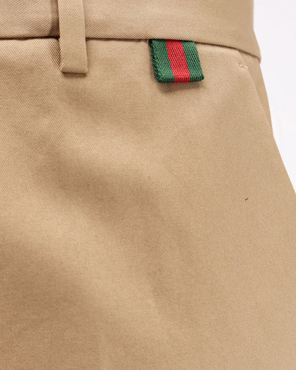 Cotton trousers with Web detail