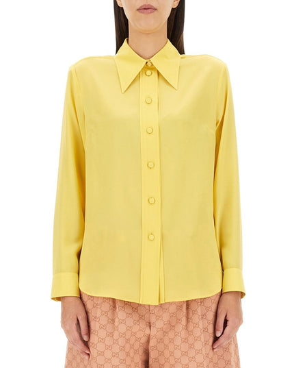 CREPE DE CHINE AND SILK SHIRT