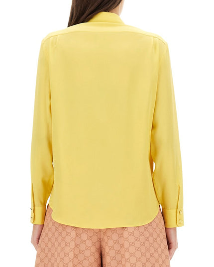 CREPE DE CHINE AND SILK SHIRT