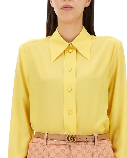 CREPE DE CHINE AND SILK SHIRT