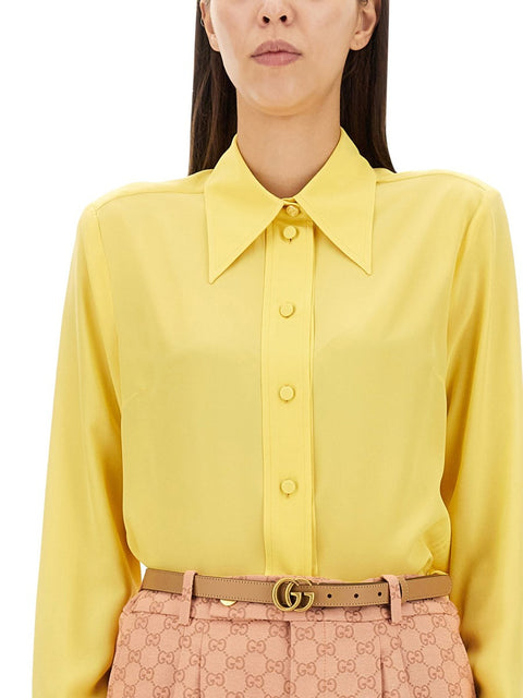 CREPE DE CHINE AND SILK SHIRT