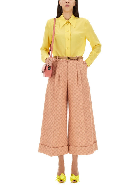 CREPE DE CHINE AND SILK SHIRT
