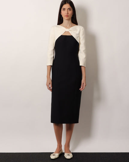 Crêpe midi dress