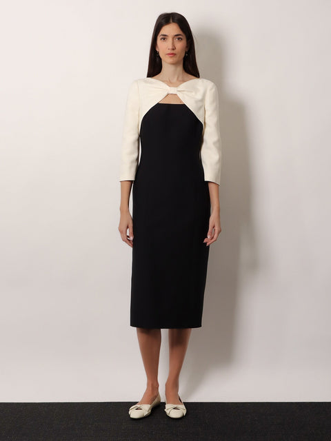 Crêpe midi dress