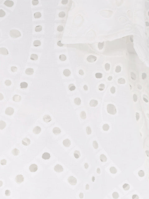 Cristal broderie anglaise embroidery shirt