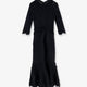 Crochet fabric long dress