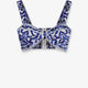 Cropped cotton top with Maiolica print