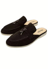 HOLLERT | Loafer aus Kalbsveloursleder mit Tassel-Detail | Braun | Herren