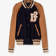 D2 Varsity wool and leather bomber