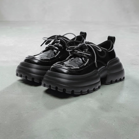 Tokyo High Platform Patent Lace Ups - ModeEcho