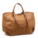 Tan leather tote bag with embossed St Honoré Paris logo, luxury designer accessory