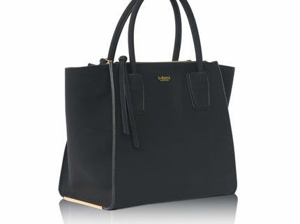 Demi Black Vegan Winged Tote Bag