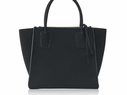 Demi Black Vegan Winged Tote Bag