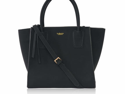 Demi Black Vegan Winged Tote Bag