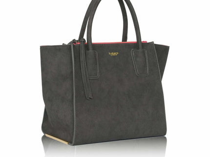 Demi Grey Vegan Winged Tote Bag
