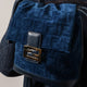 Denim backpack with flocked FF detail