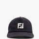 Denim baseball hat with logo embroidery