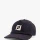 Denim baseball hat with logo embroidery