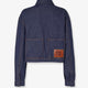 Denim jacket with front embroidered logo
