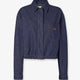 Denim jacket with front embroidered logo