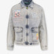 Denim jacket with front print