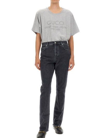 DENIM PANTS WITH LABEL