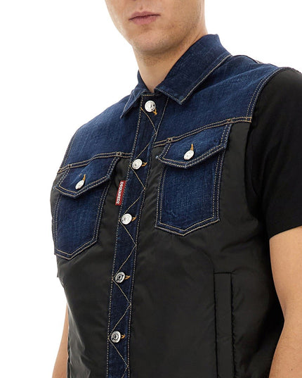 DENIM PUFFER VEST