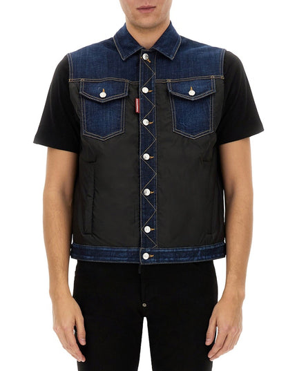 DENIM PUFFER VEST