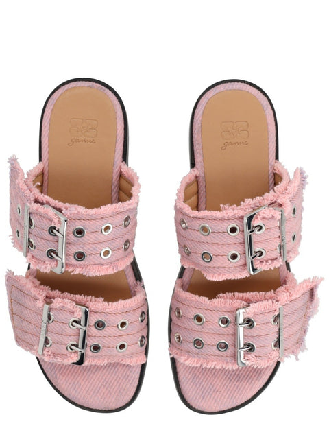 DENIM SANDAL WITH BANGS