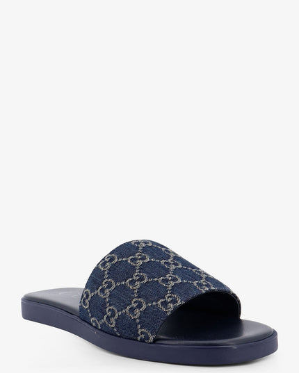 GUCCI Denim Sliders mit GG-Motiv