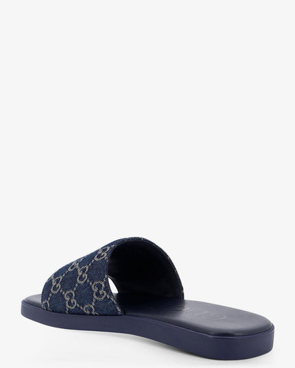 GUCCI Denim Sliders mit GG-Motiv