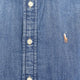 Denim shirt with embroidered logo
