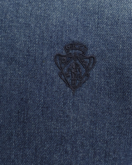 Denim shirt with embroidery