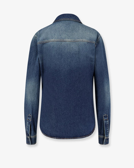 Denim shirt with embroidery