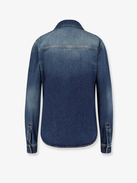 Denim shirt with embroidery