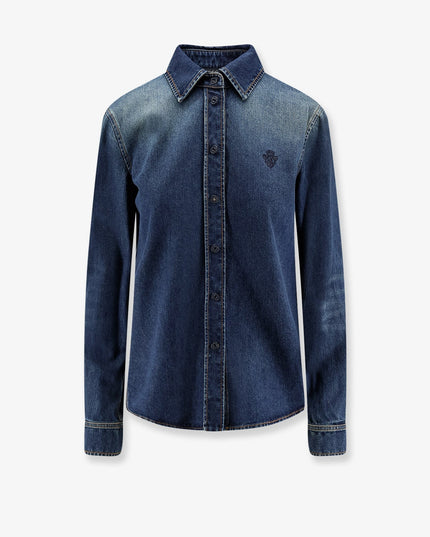 Denim shirt with embroidery