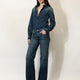 Denim shirt with embroidery