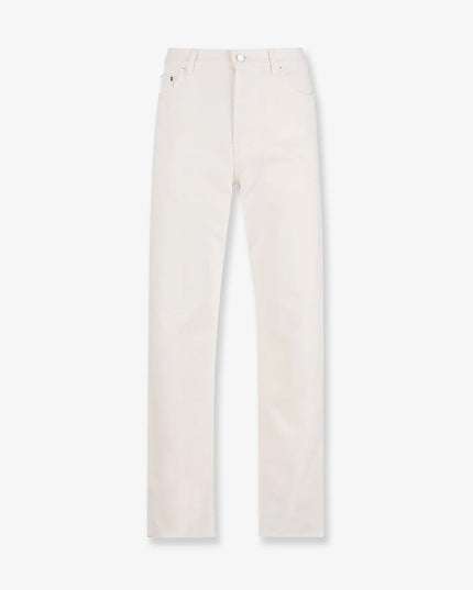 Denim trousers with metal Horsebit detail on the back