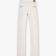 Denim trousers with metal Horsebit detail on the back