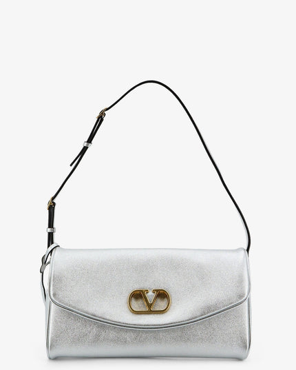 DeVain laminated leather shoulder bag