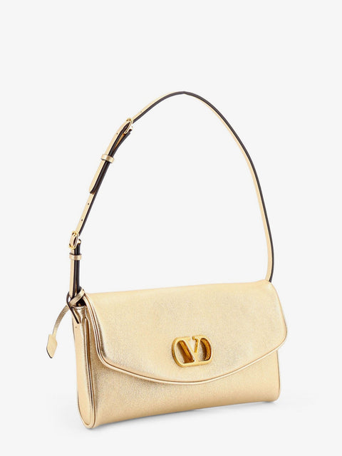 DeVain laminated leather shoulder bag