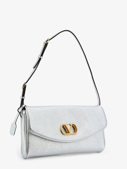 DeVain laminated leather shoulder bag