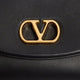 DeVain Leather Shoulder Bag with Metal VLogo Signature