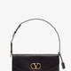 DeVain Leather Shoulder Bag with Metal VLogo Signature
