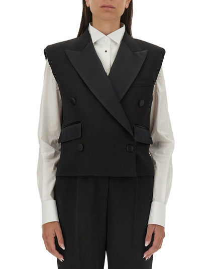DOUBLE-BREASTED SLEEVELESS JACKET