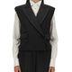 DOUBLE-BREASTED SLEEVELESS JACKET